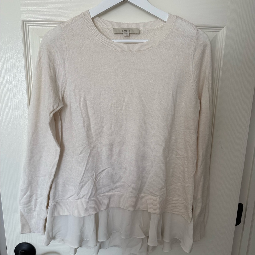 LOFT Ivory Knit Top